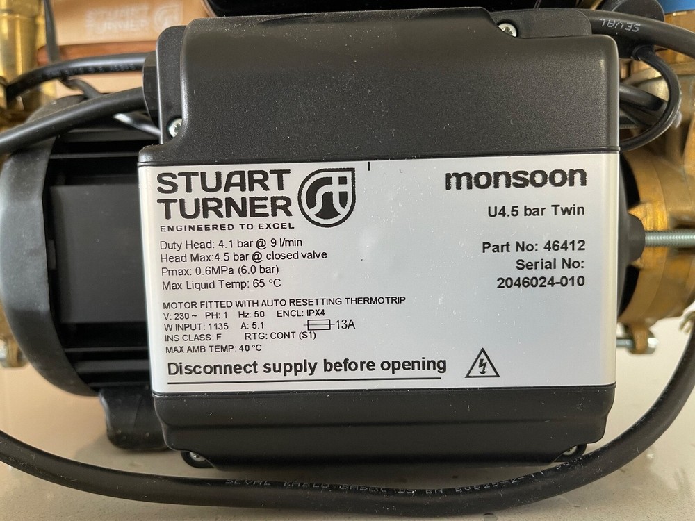 Stuart Turner - Monsoon U4.5 Bar Twin Pump - 46412