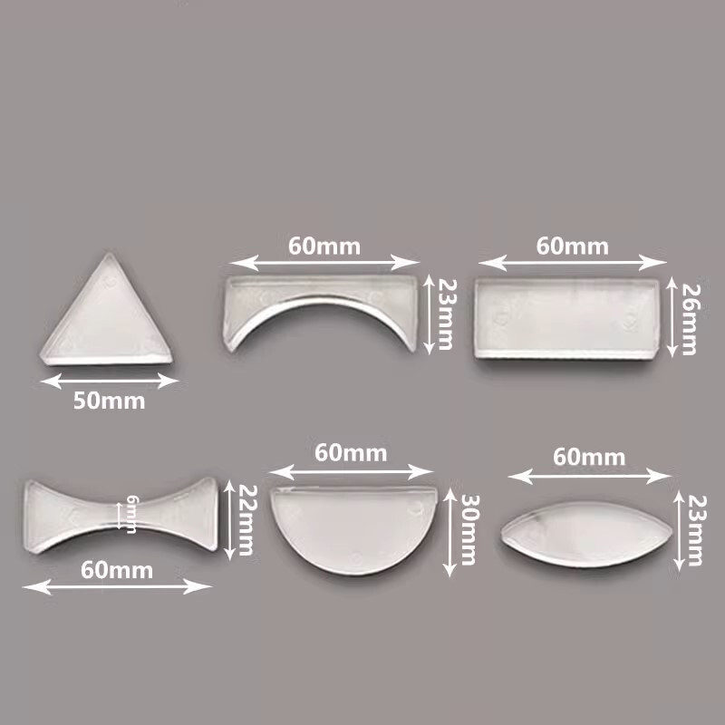 6PC Optical Plastic Prism for Teaching Physics Principle Light Experiment