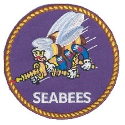 U.S. Navy Seabees Patch / USN 4" Embroidered Patch