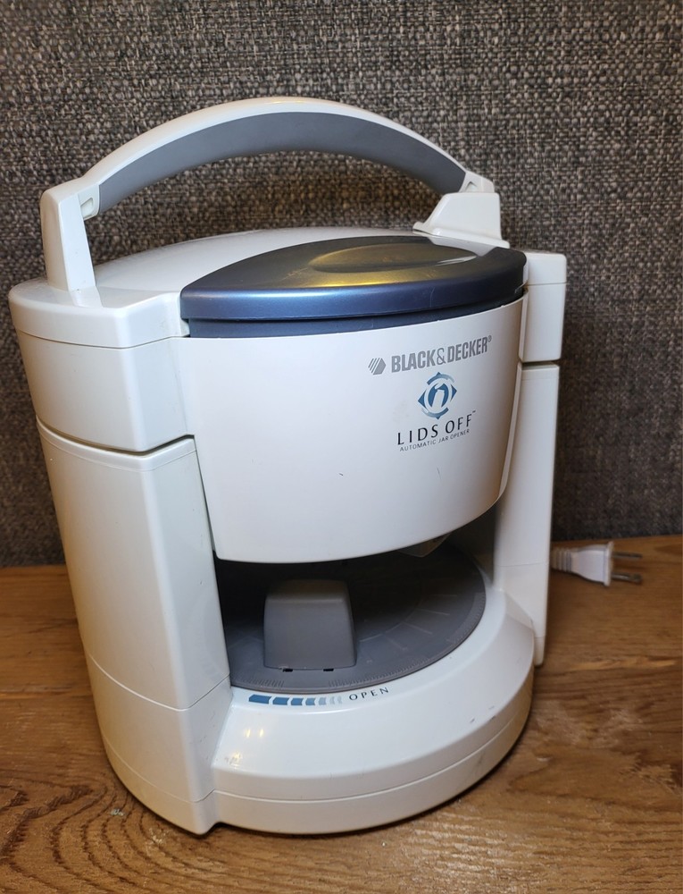 Black & Decker Lids Off Automatic Jar Opener Model JW200 White