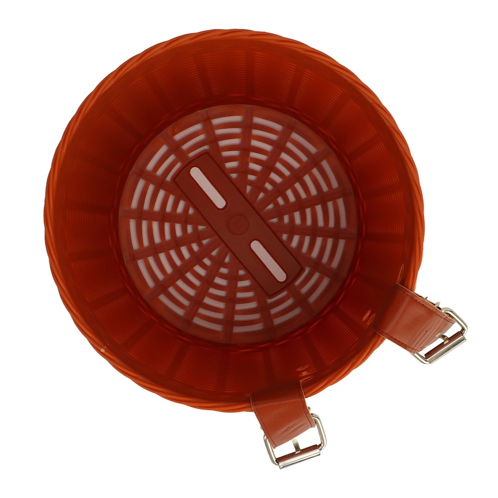 (Coffee)Front Handlebar Basket Multipurpose Simulation Wicker Round CH