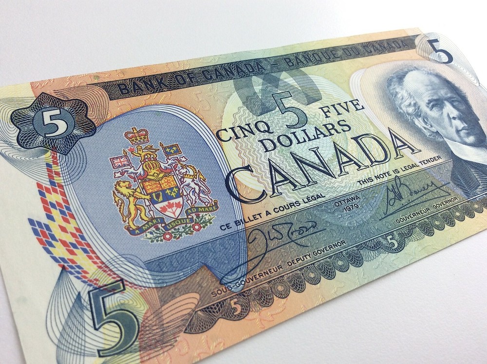 1979 Canada 5 Dollars Uncirculated Banknote Crow Bouey R803