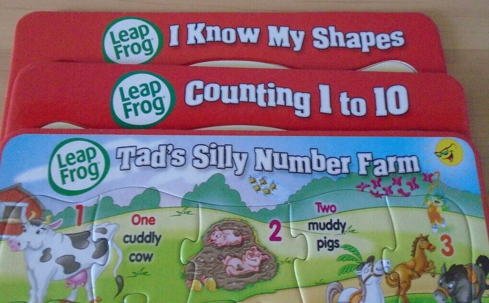 2006 LeapFrog SIX Tray Puzzles Learning Alphabet ABCs/Math