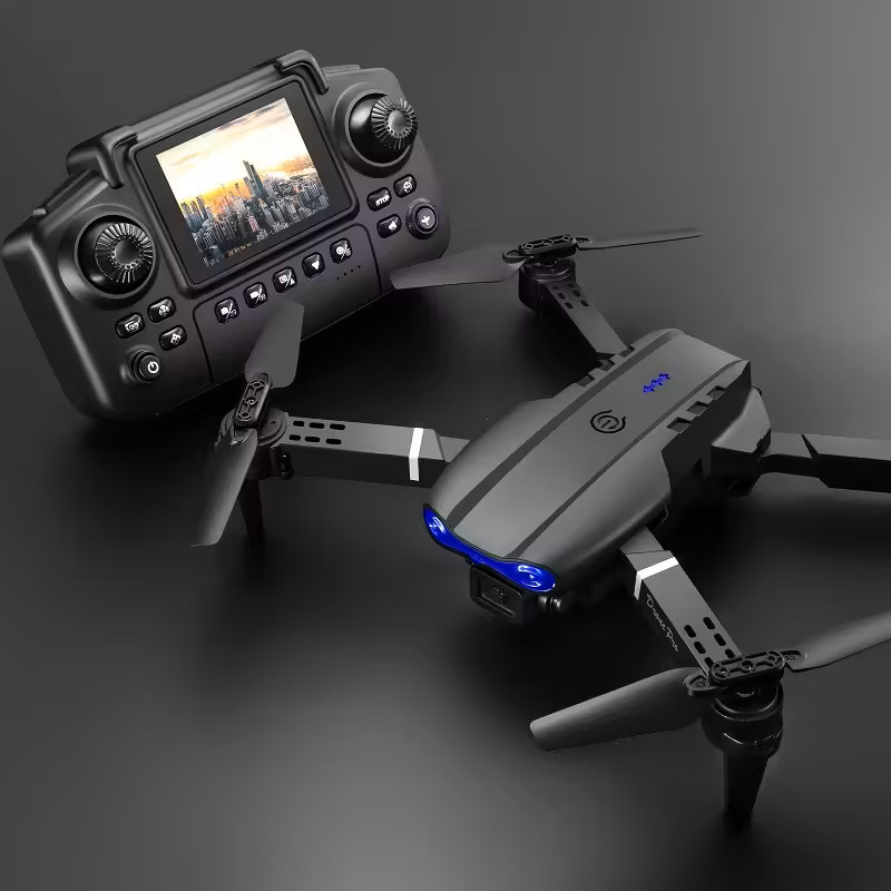 E99 Pro Drone With Dual Camera & Dual Battery Foldable RC Quadcopter For Beginne