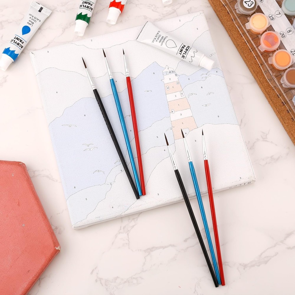 30pcs Fine Tip Detail Paint Brushes, #0#00#000 Tiny Thin Brush Set...