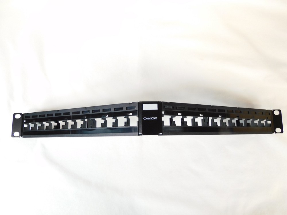CommScope 760118331 M2400A-1U-PS Angled Copper Modular Patch Panel 1U 24-Port