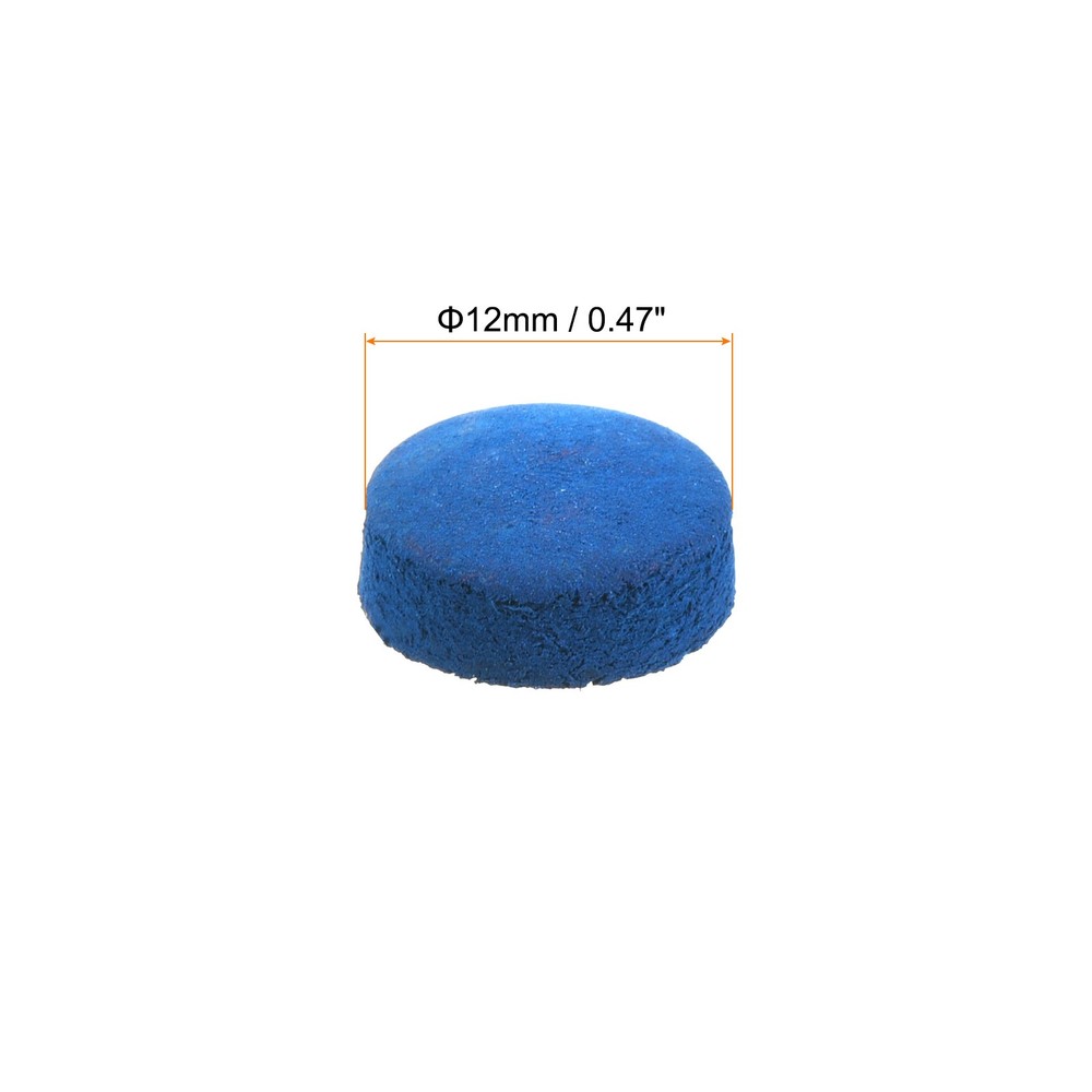 10Pcs 12mm Dia Billiard Pool Cue Tips Snooker Pool Stick Replacement Tips, Blue