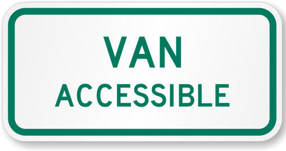 OFFICIAL VAN ACCESSIBLE SIGN 6" X 12" - ENGINEER GRADE