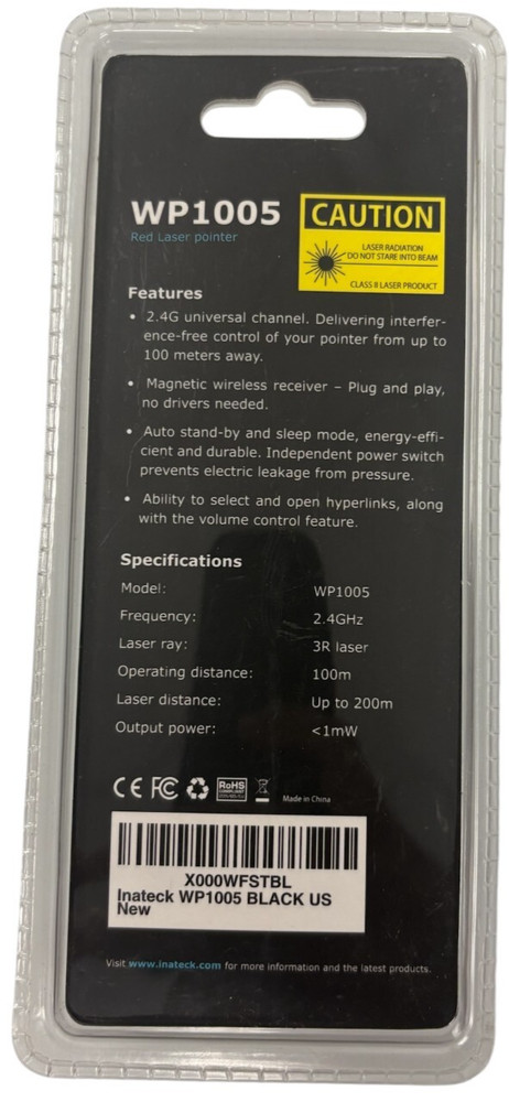 Inateck Wireless Presenter WP1005 Red Laser Pointer Clicker RF 2.4GH