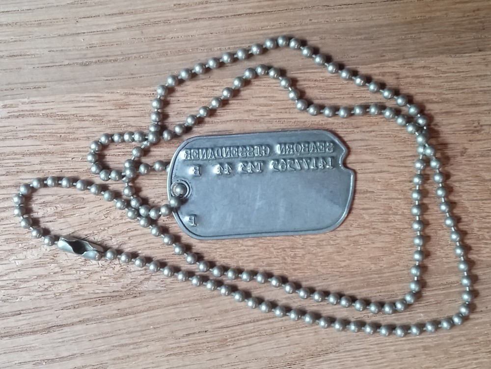 Original WWII Soldier Dog Tag With Chain