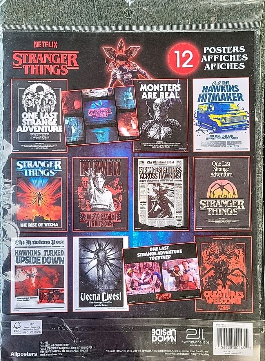 Netflix Stranger Things 12 Poster Pack – New Sealed + Free Shipping