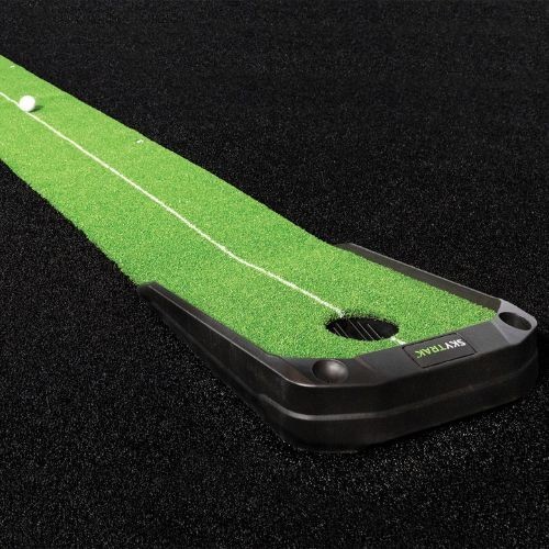 SkyTrak 9' Putting Green Turf Mat with Automatic Ball Return Indoor Golf Practic