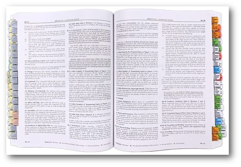 2023 Color Coded EZ Tabs with EZ Formula Guide based on 2023 NEC Code books