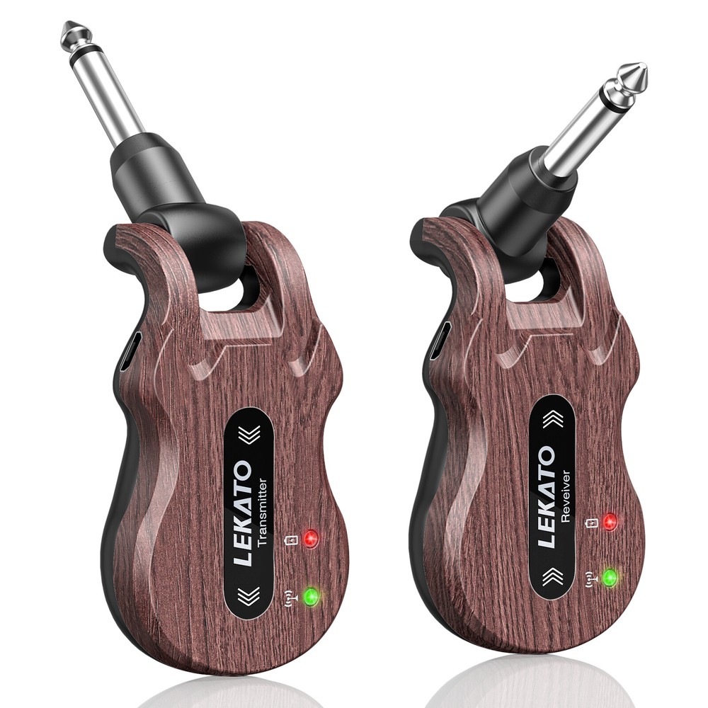 LEKATO Wireless Guitar System Rechargeable Electric Guitar Transmitter Receiver