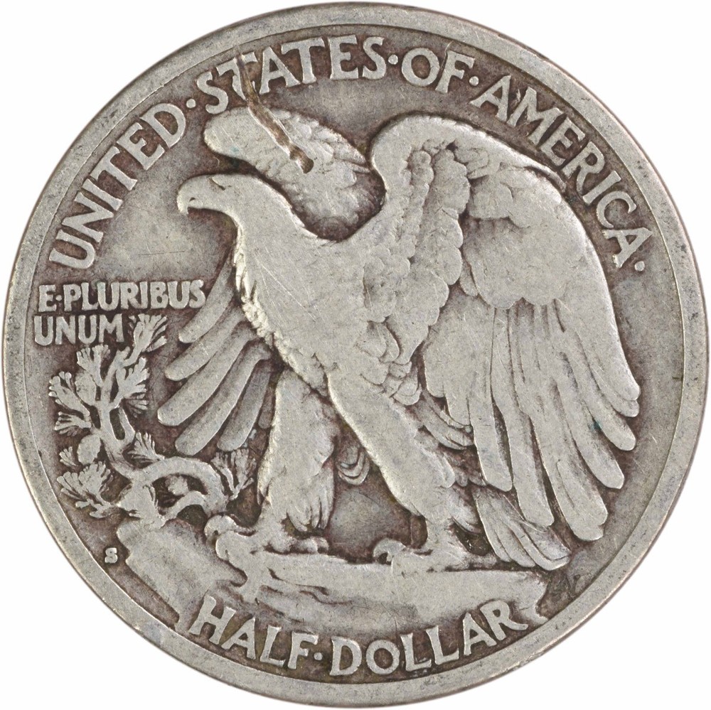 1933-S Walking Liberty Silver Half Dollar VF Uncertified #1016