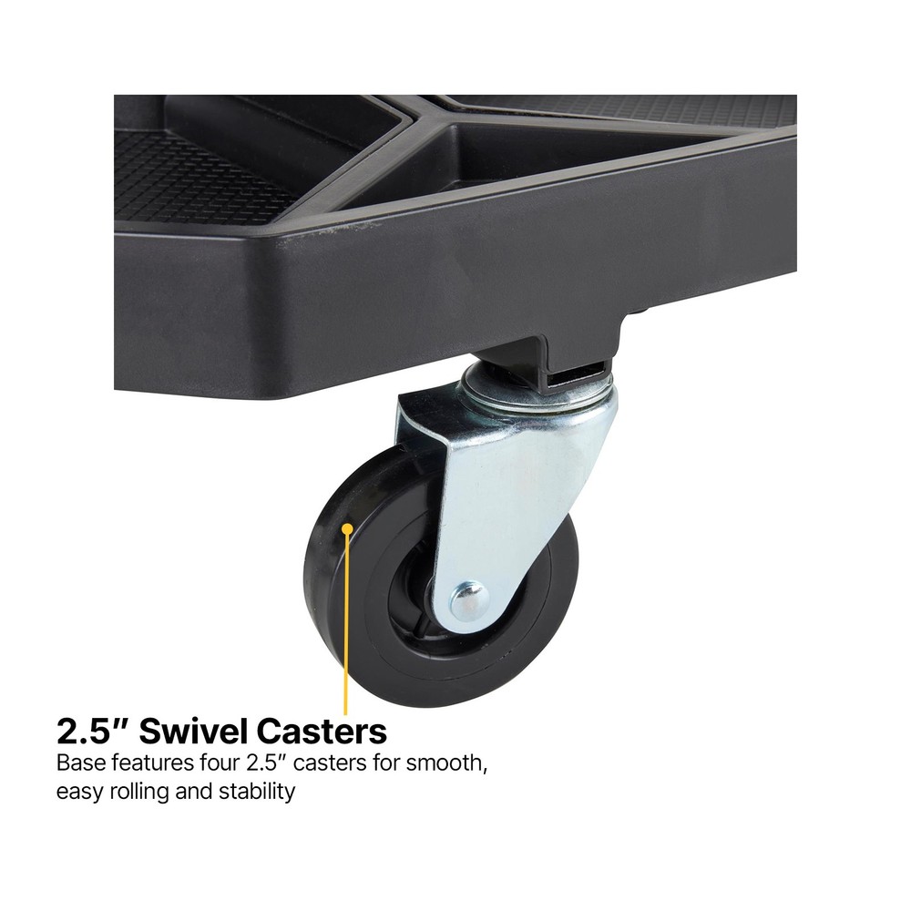 Black Flag™ Padded Rolling Mechanic Stool with Tool Tray