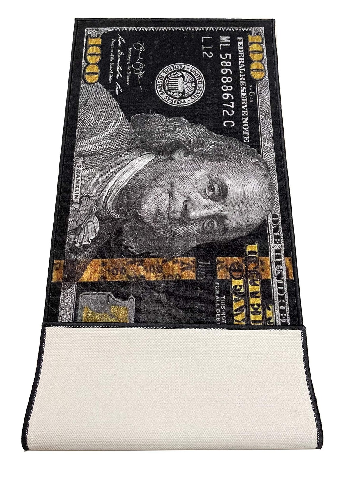 Huahoo Black Money Rugs 100 Dollar Bill Area Rug Door Mat Runner For L