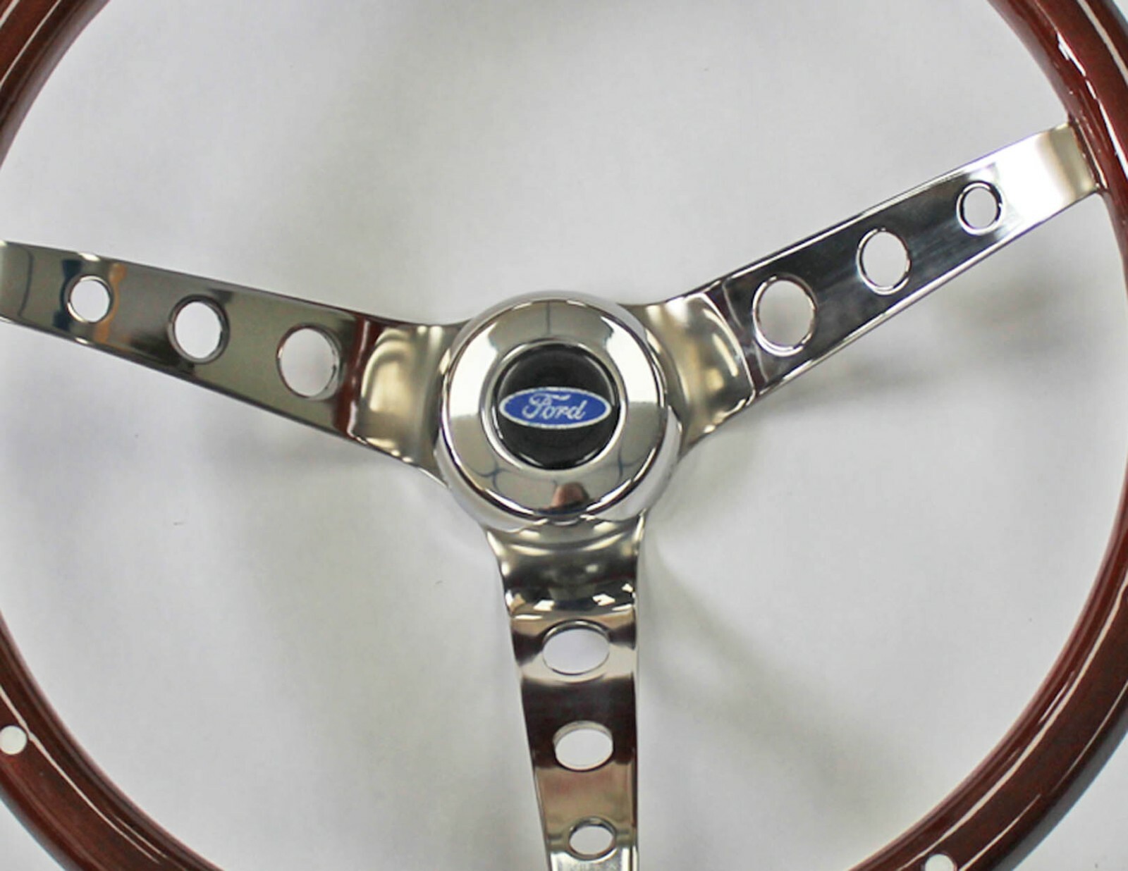 78-91 Ford Bronco F100 F150 F250 F350 Wood Steering Wheel Rivets High Gloss 15"