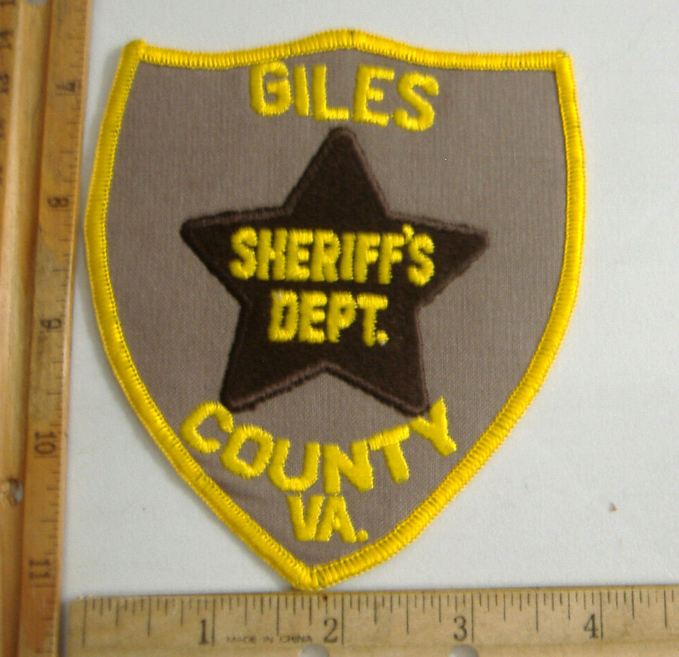 GILES CO. VIRGINIA  SHERIFF FABRIC PATCH