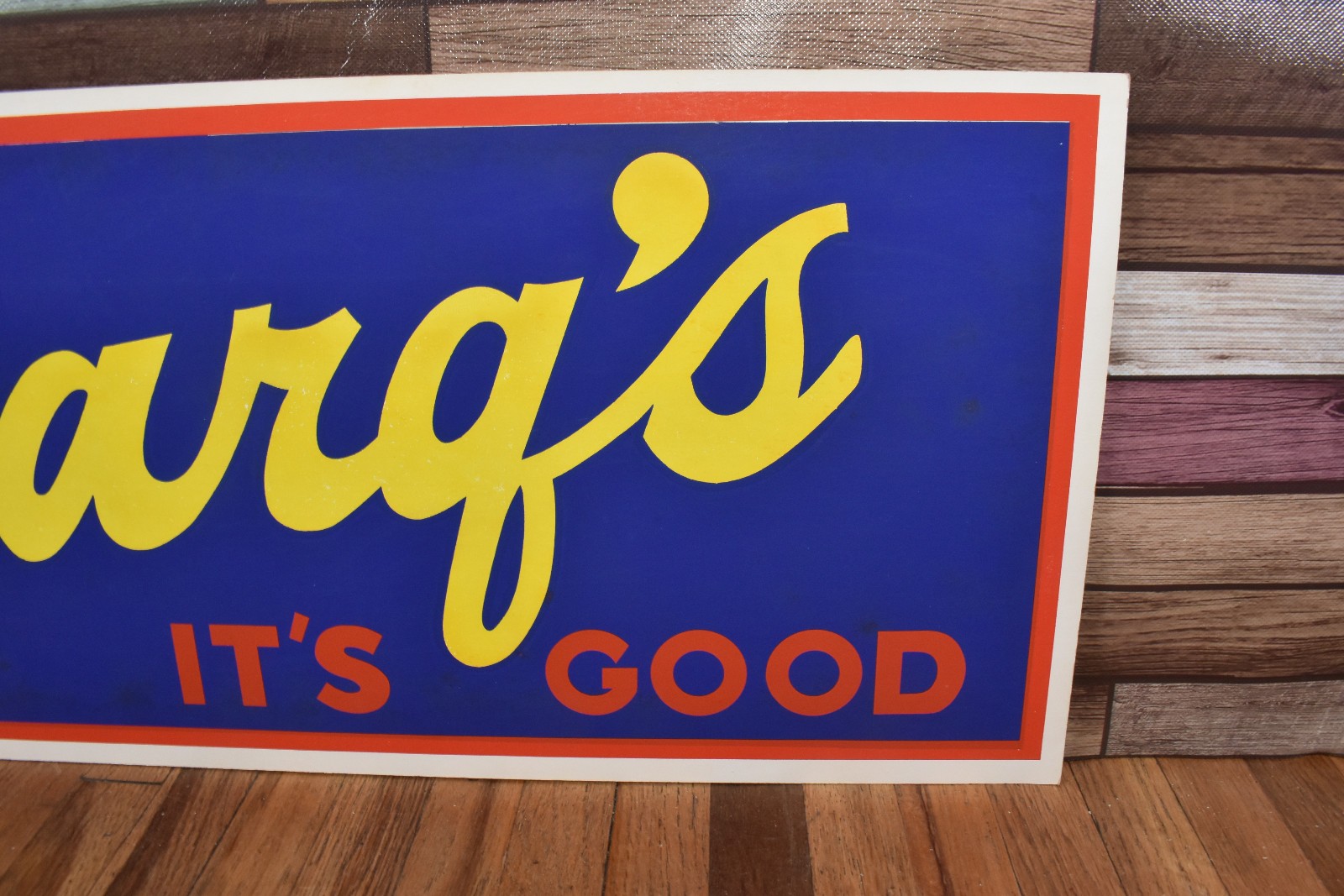 Vintage Drink BARQS Root Beer Soda Pop 28x11 Advertising Sign