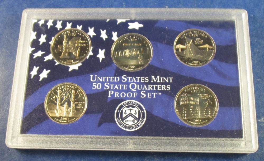 2001 Clad Proof Set w/ OGP - 10 Coins (04)