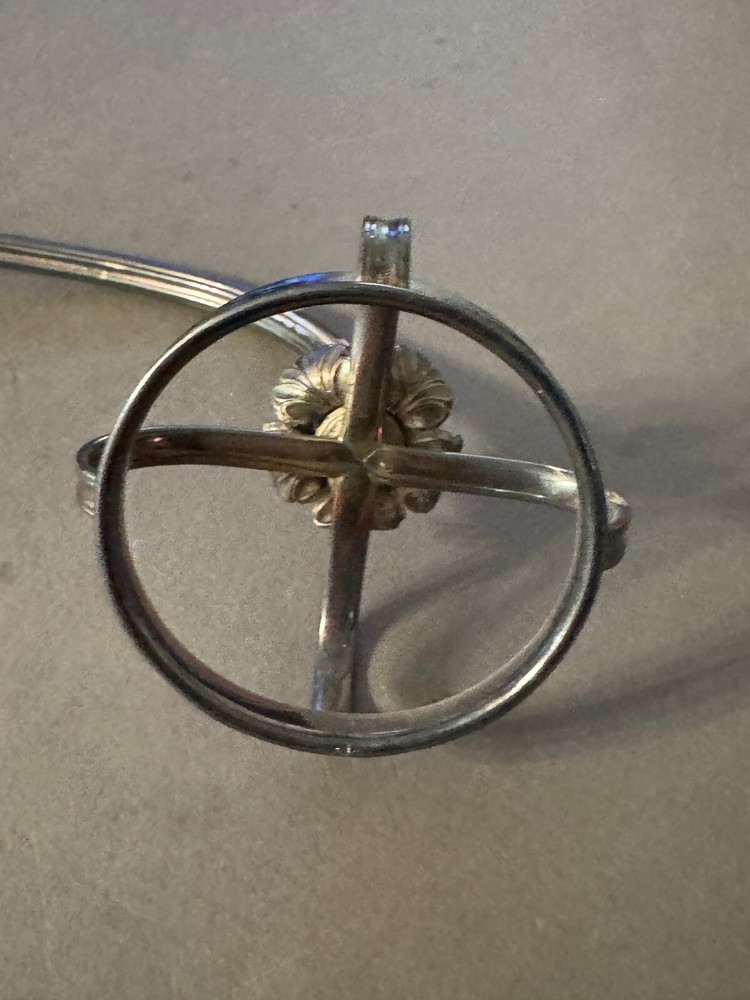 VINTAGE METAL SLIDE IN REPLACEMENT CANDLEABARA ARM (NO GLASS CUP INSERTS)