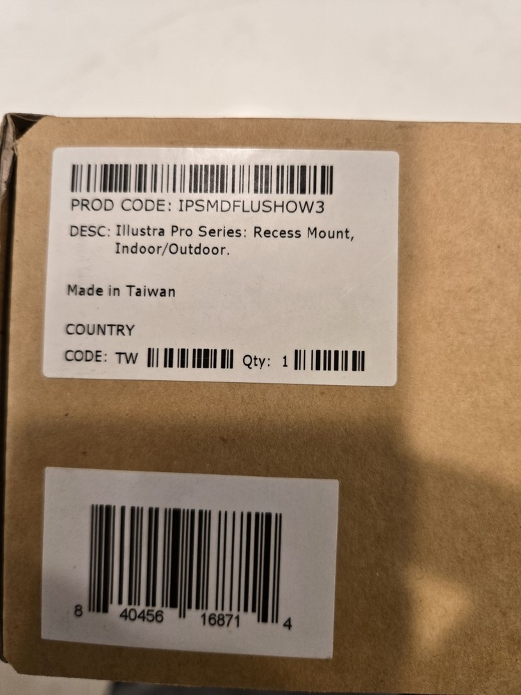 IPSMDFLUSHOW3 Illustra Surveillance Camera Recess Mount Kit