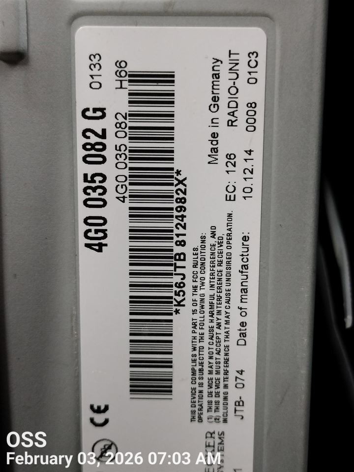 CONTROL PANEL OEM 2017 S5 AUDI 1YR WRNTY