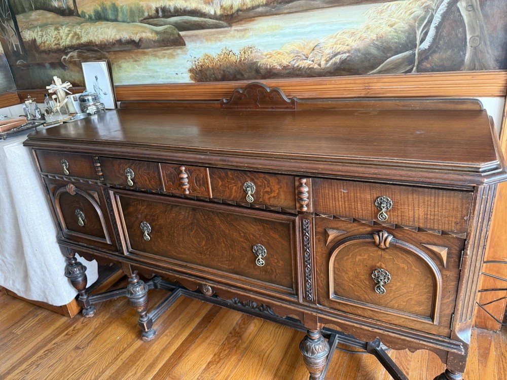Antique Jacobean Sideboard Buffet