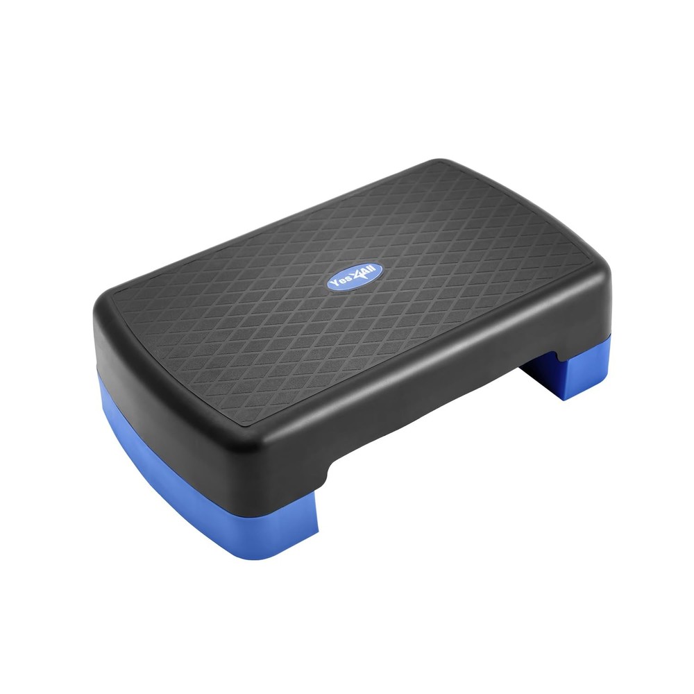 Yes4All Aerobic Exercise Step Platform, Stepper Large, C. Blue/Black