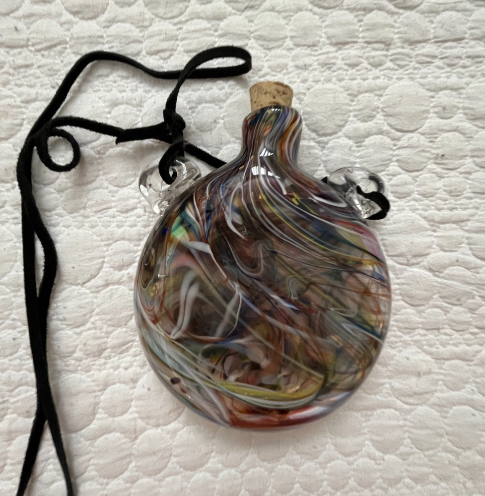 Glass Blown Canteen Flask