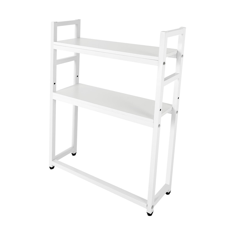White Desktop Bookshelf Storage Organizer Computer Desk Shelf Display Rack