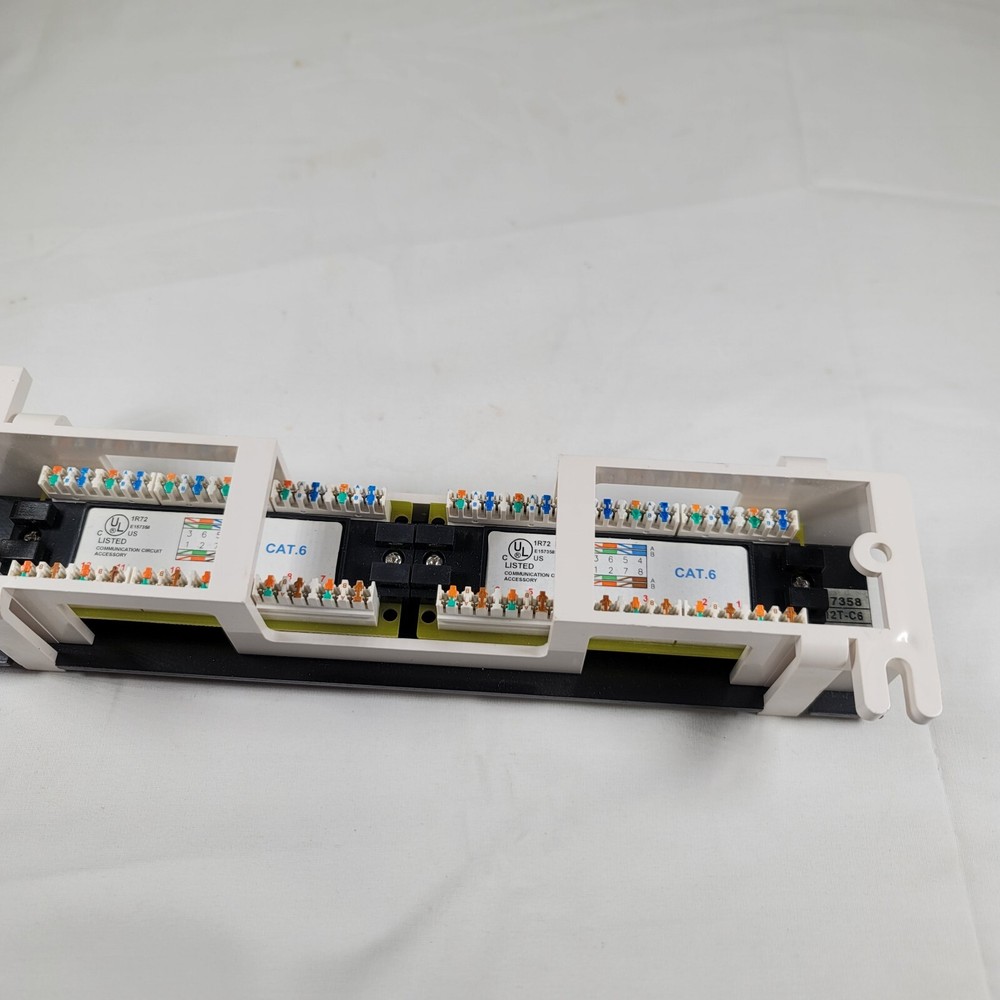 Cat6 UTP 12 Port Network Mini Patch Panel 110 with Surface Wall Mount Bracket