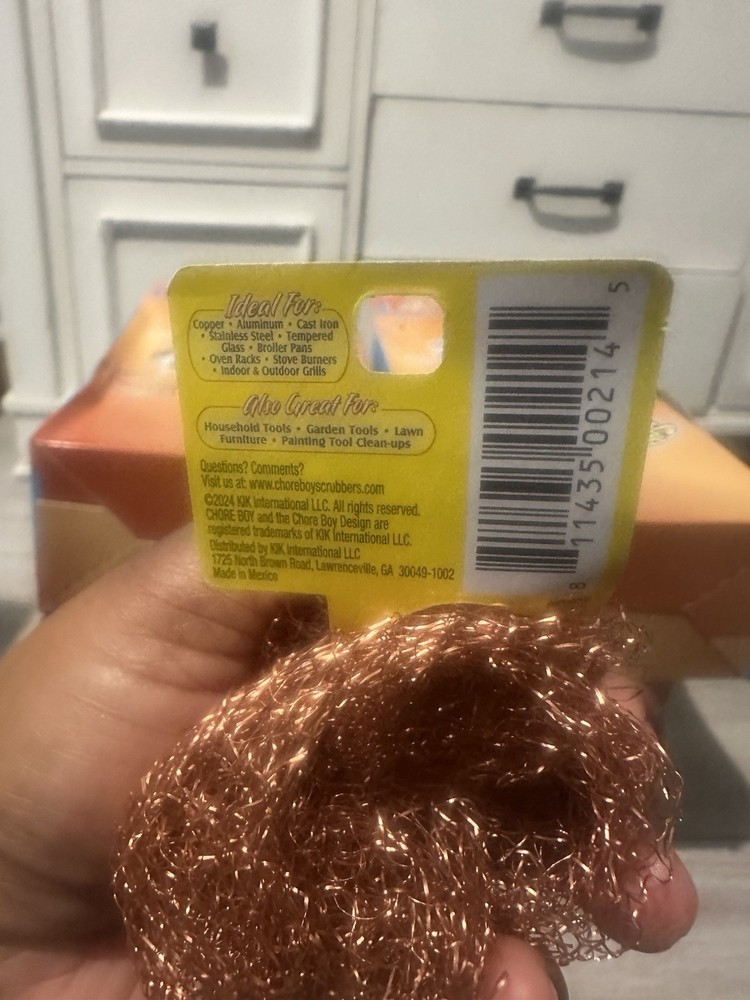 Chore Boy Copper Scrubber 36 Pieces Per Box.