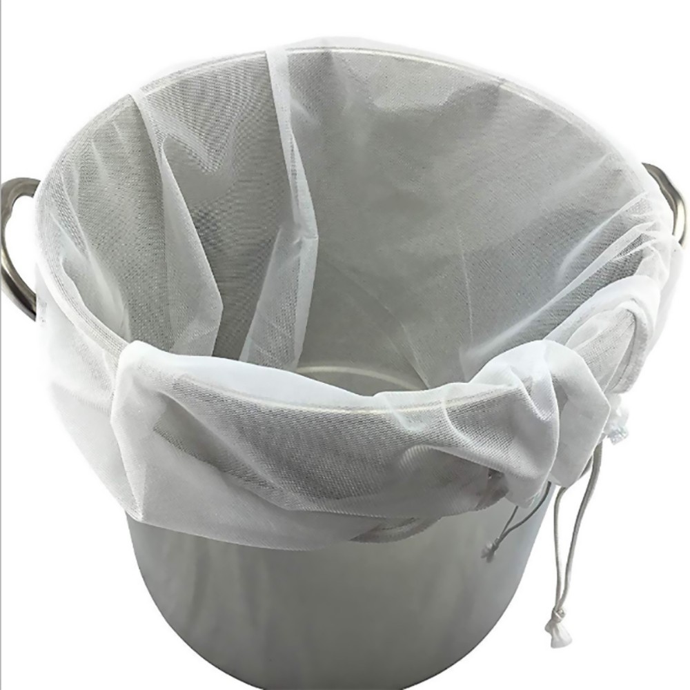 Extra Large Drawstring Filter Mesh Cloth Bag For Beer Fruit Cider Grape Brewing