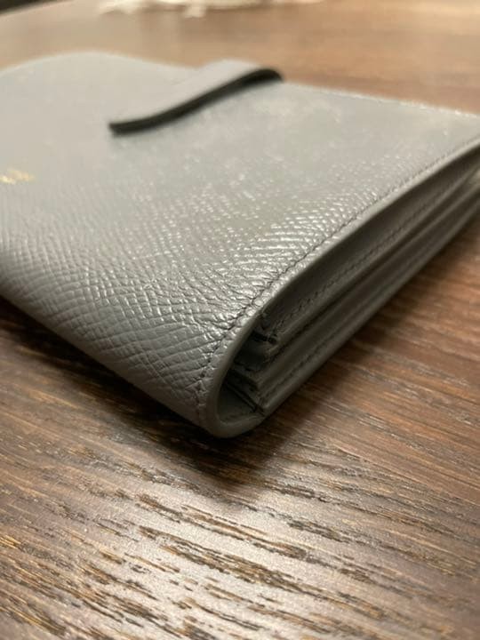 CELINE Celine Large Strap Wallet Gray From Japan