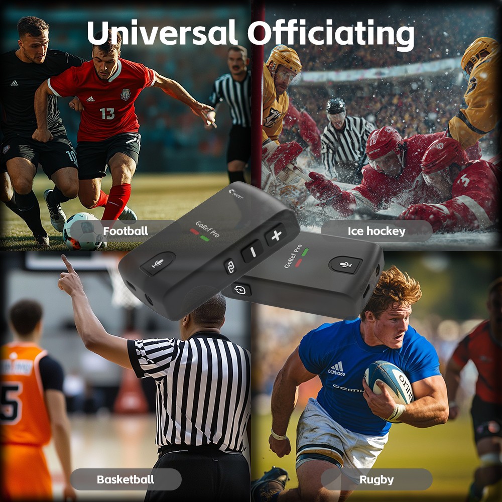 Bluetooth Football Soccer Referee Intercom Interphone Headset Kit for 3 user