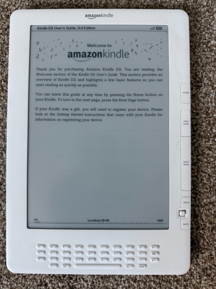 Amazon Kindle DX 2nd Generation  |  Model D00611  |  PLEASE READ, NO 3G
