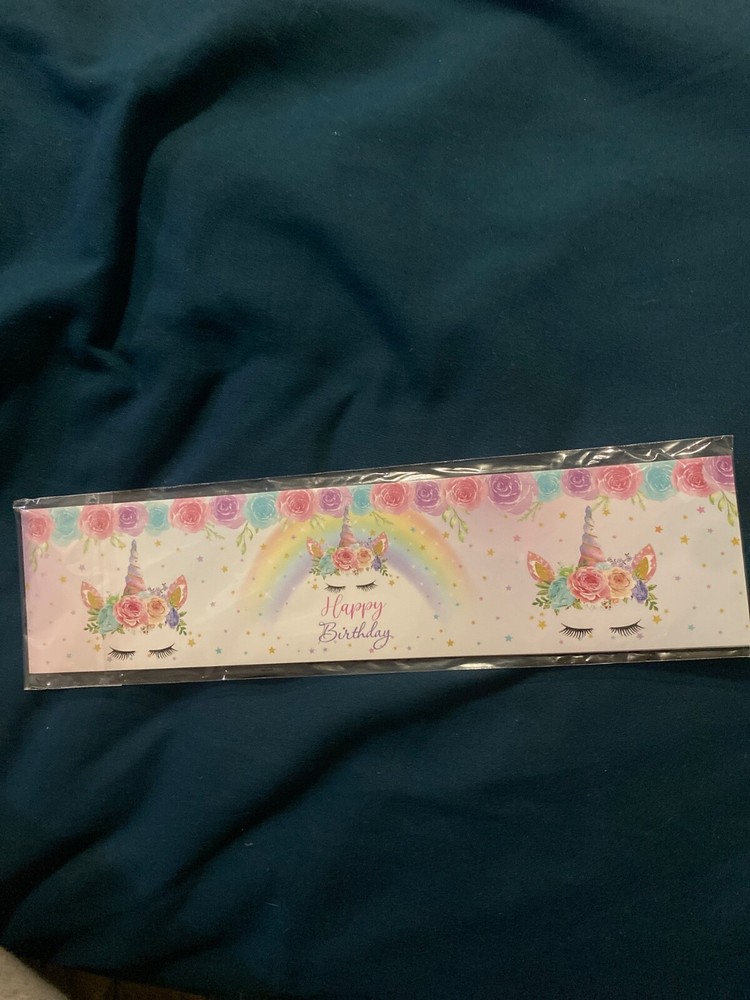 Unicorn water bottle wrap
