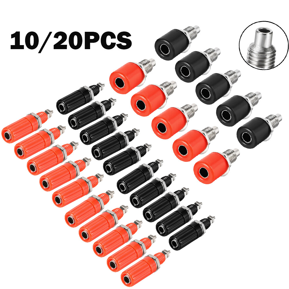 5/10Pairs Binding Post M6 M8 Thread Amplifier Connector Banana Plug Socket