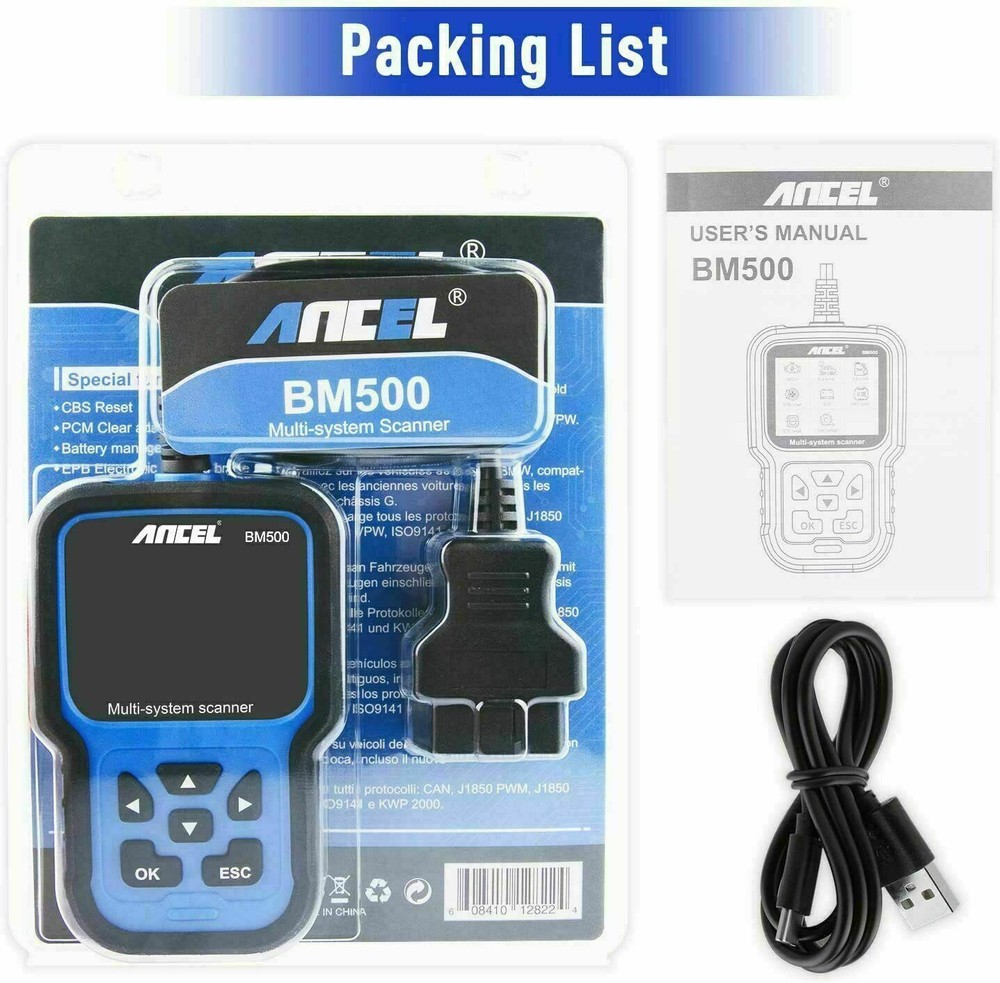 ANCEL BM500 All System OBD2 Scanner Code Reader for BMW Mini Car Diagnostic Scan
