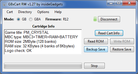 InsideGadgets GBxCart RW v1.4 (Gameboy/GBC/GBA Cart Reader, Writer & Flasher)