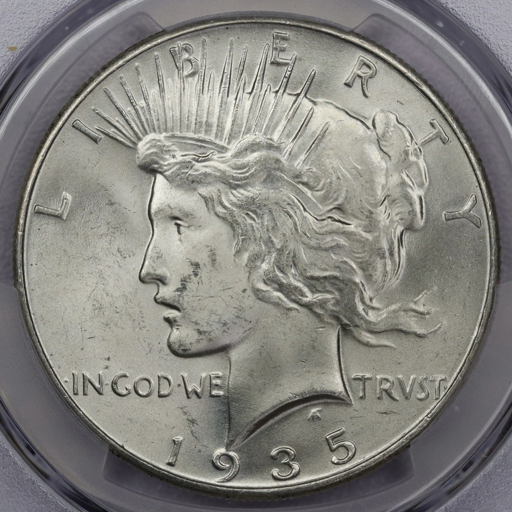 1935 Peace Silver Dollar - PCGS MS 64