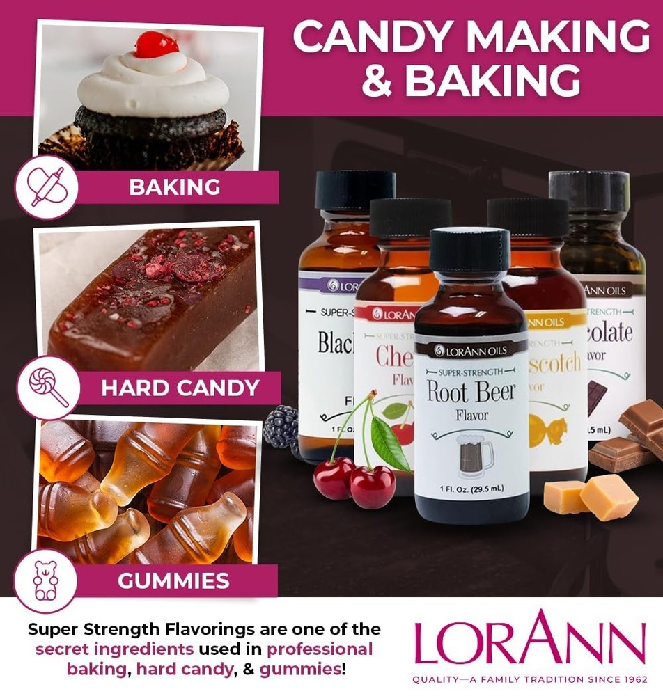Super Strength Flavoring - Used For Candy Making, Flavoring Extracts, Baking,...