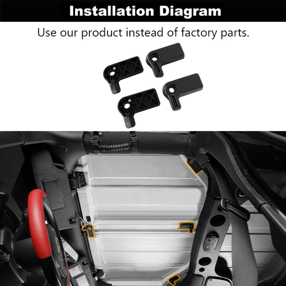 4x Black Hard Top Freedom Panel Lever Latch Locks for Jeep Wrangler JK 2007-2018