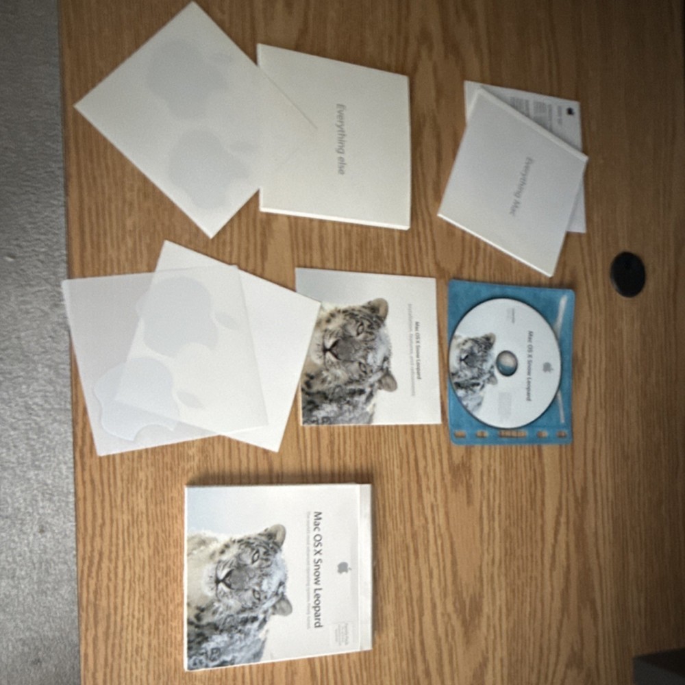 Assorted Mac CD and Paperwork - mac mini, osx, snow lepoard