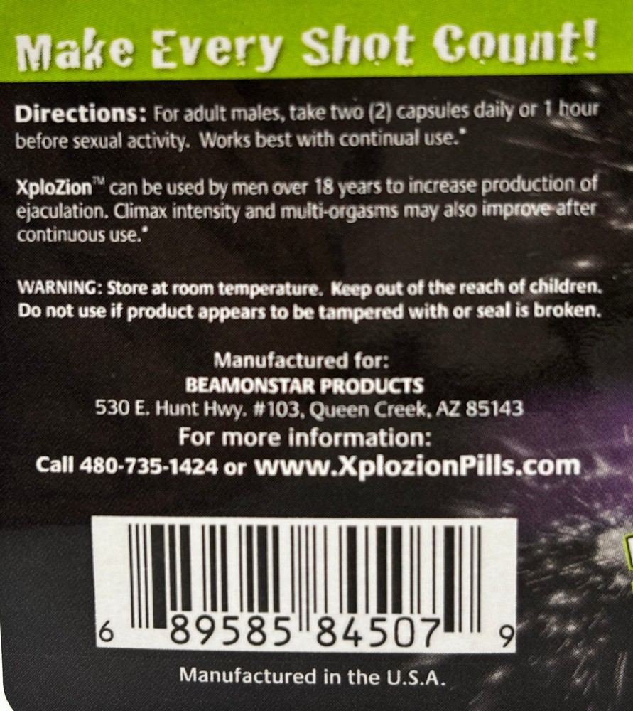 XploZion-Single-Serve Performance Support Discreet, Fast-Acting Formula