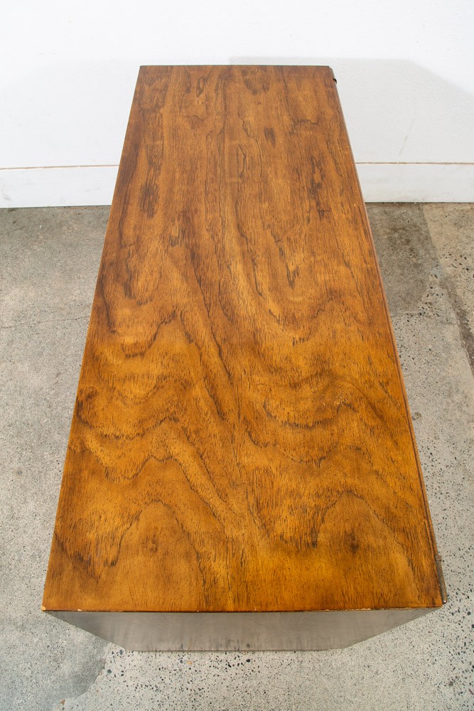 Mid Century Modern Credenza Dresser Drexel 6 Drawer Brass Handles Accolade Mcm