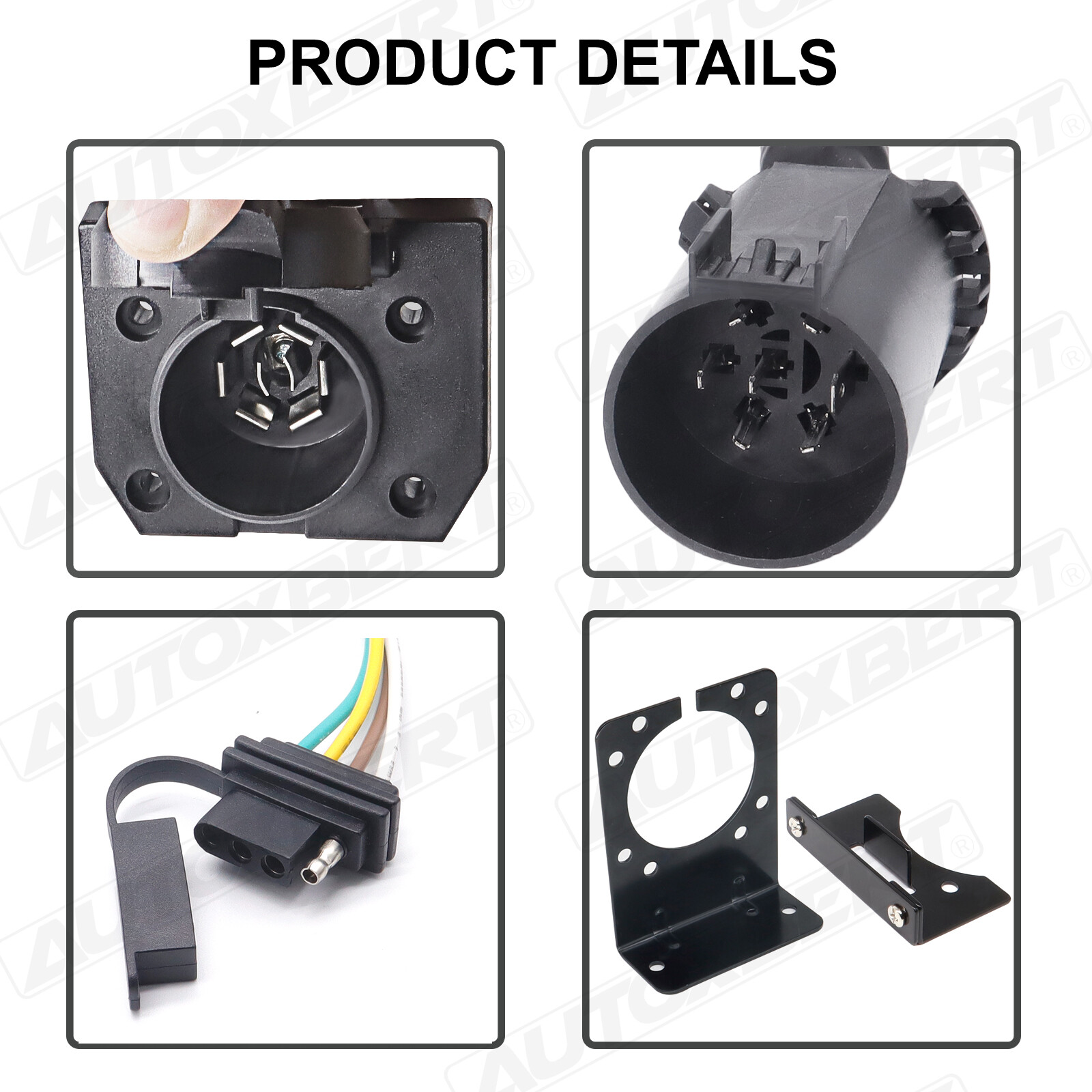 Multi Tow 7 Way Trailer 4 Pin Flat Connector Plug Adapter For Silverado USCAR OE