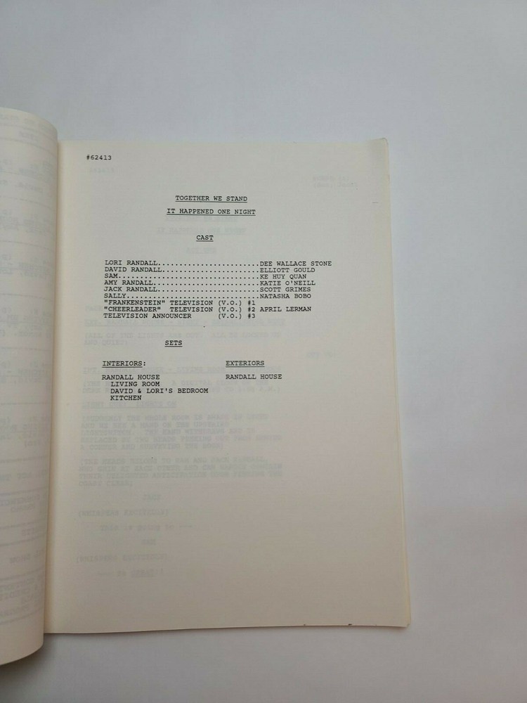 NOTHING IS EASY / Michael Jacobs 1986 TV Script, "It Happened One Night"